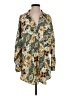 River Island 100% Polyester Floral Yellow Long Sleeve Blouse Size S - photo 1