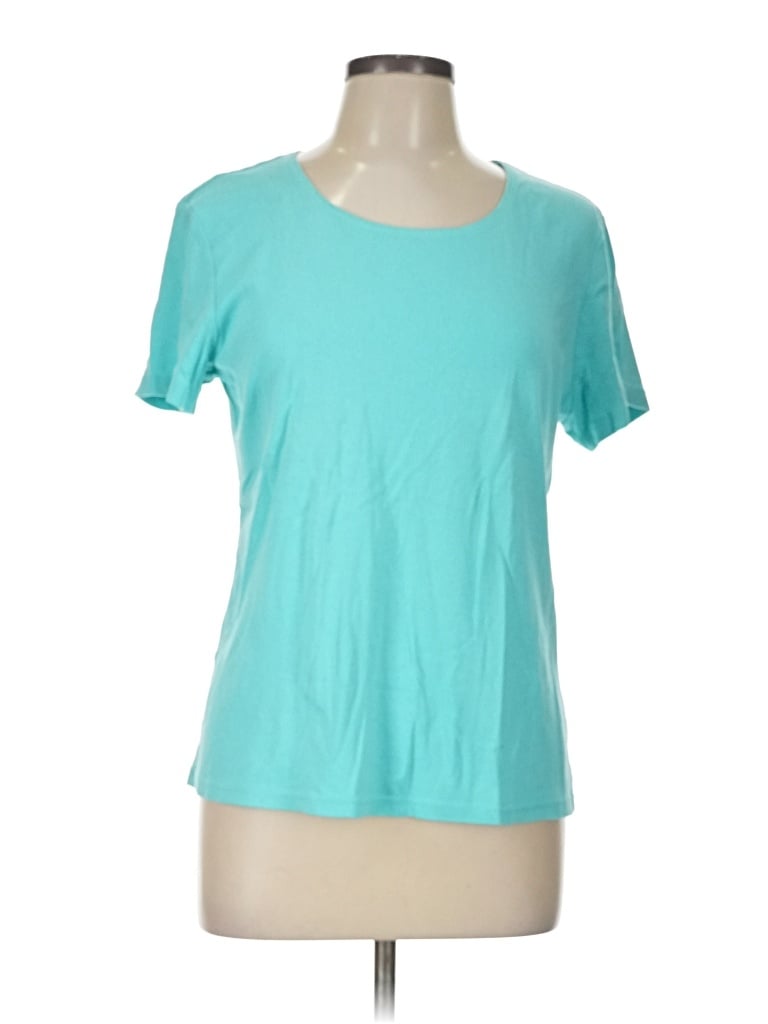 Pre-owned Karen Scott Short Sleeve T-shirt In Teal