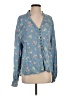 Shein Floral Blue Long Sleeve Blouse Size 4 - photo 1