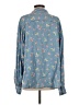 Shein Floral Blue Long Sleeve Blouse Size 4 - photo 2