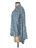 Shein Floral Blue Long Sleeve Blouse Size 4 - photo 5