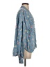 Shein Floral Blue Long Sleeve Blouse Size 4 - photo 4