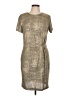 dalia Metallic Tan Casual Dress Size 12 - photo 1