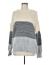 Fashion 100% Acrylic Color Block Gray Pullover Sweater Size M - photo 1