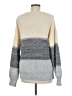 Fashion 100% Acrylic Color Block Gray Pullover Sweater Size M - photo 2