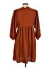 Everly 100% Polyester Solid Brown Casual Dress Size M - photo 2