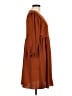 Everly 100% Polyester Solid Brown Casual Dress Size M - photo 4