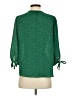 Olivia Grey 100% Polyester Green 3/4 Sleeve Blouse Size S - photo 2