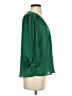 Olivia Grey 100% Polyester Green 3/4 Sleeve Blouse Size S - photo 4