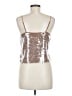 Madewell 100% Polyester Silver Sleeveless Top Size M - photo 2