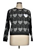 Lusso Hearts Black Pullover Sweater Size XL - photo 1
