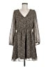 Madewell 100% Polyester Print Gray Casual Dress Size M - photo 1