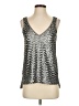 Banana Republic 100% Polyester Silver Sleeveless Top Size S - photo 1