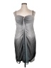 Onyx Nite 100% Polyester Metallic Gray Cocktail Dress Size 16 - photo 1