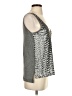 Banana Republic 100% Polyester Silver Sleeveless Top Size S - photo 4