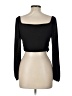 Shein Black 3/4 Sleeve T-Shirt Size L - photo 2