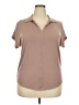 Vivilli Tan Short Sleeve Blouse Size XXL - photo 1
