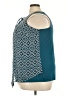 Lane Bryant 100% Polyester Print Teal Sleeveless Blouse Size 22 - 24 Plus - photo 5