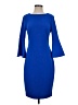 Calvin Klein Solid Blue Cocktail Dress Size 4 - photo 1