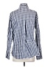 Topshop 100% Cotton Checkered-gingham Blue Long Sleeve Button-Down Shirt Size 4 - photo 2