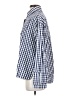 Topshop 100% Cotton Checkered-gingham Blue Long Sleeve Button-Down Shirt Size 4 - photo 5