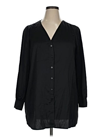 Alfani 3/4 Sleeve Button-Down Shirt (view 1)
