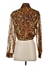 HOT STUFF Animal Print Brown Long Sleeve Blouse Size S (estimated) - photo 2