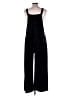 Suzanne Betro Solid Black Jumpsuit Size L - photo 2