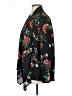 Lily White 100% Polyester Floral Black Long Sleeve Blouse Size XL - photo 5