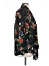 Lily White 100% Polyester Floral Black Long Sleeve Blouse Size XL - photo 4