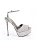 Steve Madden Metallic Silver Sandals Size 9 1/2 - photo 1