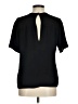 Topshop 100% Polyester Black Short Sleeve Blouse Size 6 - photo 2