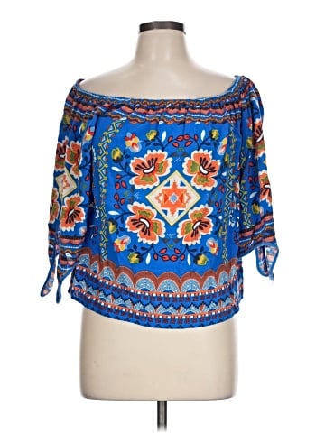 Flying Tomato 3/4 Sleeve Blouse (view 1)