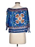 Flying Tomato Blue 3/4 Sleeve Blouse Size L - photo 2