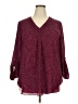 Apt. 9 Burgundy 3/4 Sleeve Blouse Size XXL - photo 1