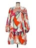 Alexis 100% Polyester Print Orange Casual Dress Size M - photo 1