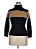 French Connection Color Block Brown Turtleneck Sweater Size XL - photo 1