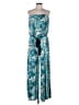 Ariella Paisley Teal Jumpsuit Size 0 - photo 1