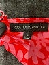 Cotton Candy LA 100% Polyester Floral Red Swimsuit Top Size S - photo 3