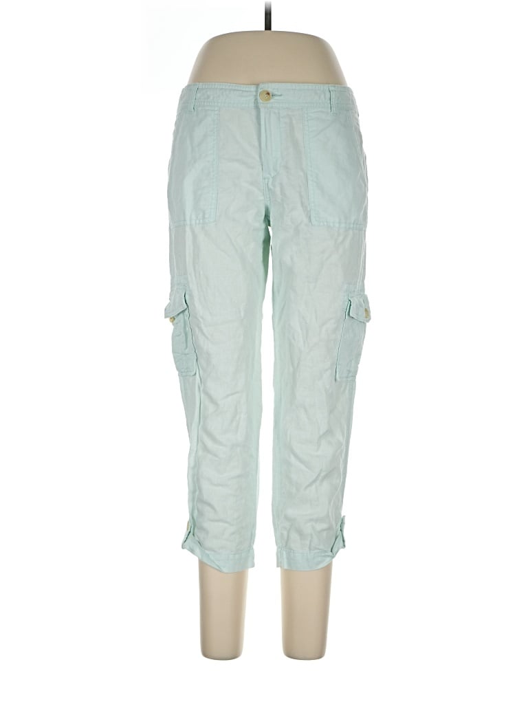 Pre-owned Banana Republic Factory Store Linen Pants In Green