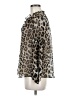 Banana Republic 100% Polyester Animal Print Silver Long Sleeve Blouse Size M - photo 5