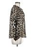 Banana Republic 100% Polyester Animal Print Silver Long Sleeve Blouse Size M - photo 4