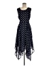 Just Class Polka Dots Blue Casual Dress Size 6 (estimated) - photo 1