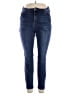 Inc Denim Solid Blue Jeans Size 16 - photo 1