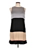 Warehouse 100% Polyester Color Block Gray Casual Dress Size UK 12 / US 8 - photo 1