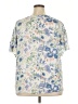 J by Joie 100% Polyester Floral Blue Short Sleeve Blouse Size 2X - photo 2