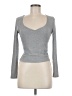 Sincerely Jules Solid Gray Long Sleeve T-Shirt Size M - photo 1