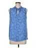 Apt. 9 100% Polyester Blue Sleeveless Blouse Size M - photo 1