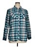 Cato 100% Cotton Plaid Teal Long Sleeve Button-Down Shirt Size XL - photo 1