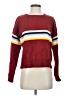 Sky and Sparrow Color Block Burgundy Pullover Sweater Size S - photo 1